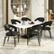 Leisuremod Entice Modern Leather Dining Chair with Iron Legs Open-Back Design in Charcoal Black EC60CH - alternate 8