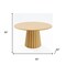 Homeroots 52" Brown Solid Wood Pedestal Base Round Top Dining Table 721025 - alternate 5