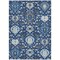 Homeroots 5' X 8' Navy Blue Charcoal And Ivory Damask Washable Indoor Outdoor Area Rug 599437 - alternate 5