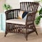 Bali & Pari Brooklyn Bohemian Very Dark Brown Rattan Arm Chair 248-13847-ZORO - alternate 6