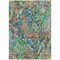 Homeroots 5' X 8' Orange And Teal Blue Abstract Washable Indoor Outdoor Area Rug 588457 - alternate 5