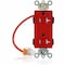 Leviton Straight Blade Receptacle, 5-20R, 20 A, 125V AC, Flush Mount, Self-Grounded MT163-1CR - alternate 1