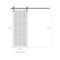 Sartodoors Sturdy Barn Door 24 x 84in, Lucia 8831 White Silk, Stainless Steel 6.6FT Rail Hangers Heavy Set LUCIA8831BD-S-WS-2484 - alternate 6