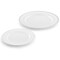 Elama 150 Piece Disposable Plastic Dinnerware Party Set for 25 Guests in White with Silver Trim 750124339M - alternate 6