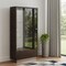 Homeroots 43in Silver and Dark Brown Display Stand With Three Shelves And One Drawer 366214 - alternate 4