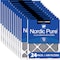 Nordic Pure 14x25x1 Plus Carbon Pleated Air Filter, High Capacity, MERV 12, 24 PK 14x25x1PM12C-24 - alternate 1