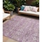 Homeroots 8' X 10' Lavender and Ivory Floral Washable Non Skid Indoor Outdoor Area Rug 564344 - alternate 7