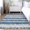 Homeroots 8' X 10' Blue Gray And Ivory Striped Washable Indoor Outdoor Area Rug 598331 - alternate 4