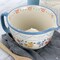 Gibson Elite Anaya Hand Painted 2 Quart Floral Stoneware Batter Bowl with Blue Trim 127284.01 - alternate 5