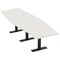 Skutchi Designs 10 Person Conference Table With Power Unit | 10' Hexagon Table | Harmony Series HAR-HEX.IR-48X120-T.BK-WA7976-NA - alternate 1