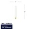 Bulbrite Pack of 5 Incandescent T8 Medium Screw Base E26 Light Bulb, 75 Watt, Frost, 5PK 861033 - alternate 3