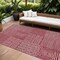 Homeroots 9' X 12' Red And Ivory Geometric Washable Indoor Outdoor Area Rug 600742 - alternate 1