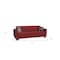 Homeroots 84" Burgundy Chenille Sleeper Sofa And Toss Pillows With Brown Legs 607117 - alternate 4