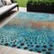Homeroots 8' X 10' Blue Terra Cotta And Black Abstract Washable Indoor Outdoor Area Rug 603086 - alternate 1