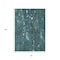 Homeroots 5' X 8' Teal Blue And Ivory Abstract Washable Indoor Outdoor Area Rug 631186 - alternate 3
