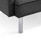 Homeroots 85" Dark Gray Polyester Blend Convertible Futon Sleeper Sofa And Toss Pillows With Silver Legs 544955 - alternate 11