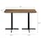 Flash Furniture Commercial 48x30 Natural HPL Tabletop with Black Table Height X Base ST-REC3048-NAT-T2230-GG - alternate 6