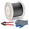 Vevor Galvanized Steel Cable 1/4" 7x19 Steel Wire Rope 250 ft Cable Railing S1/4-250 - alternate 1