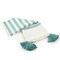Homeroots 50" X 60" Blue and White Woven Cotton Striped Throw Blanket with Tassels 516554 - alternate 8