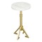 Homeroots 22" White And Gold Marble And Iron Round Pedestal End Table 556546 - alternate 8