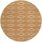 Homeroots 8' Copper And Ivory Round Geometric Washable Indoor Outdoor Area Rug 599654 - alternate 5