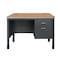 Regency Mesa Steel Single Pedestal Teacher's Office Desk 48'' x 30'', Medium Oak 66348SPMO - alternate 4