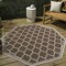Jonathan Y Trebol Moroccan Trellis Textured Weave Espresso/Taupe 5 ft Octagon Indoor/Outdoor Area Rug SMB109B-5TGN - alternate 1