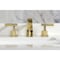 Kingston Brass Widespread Bathroom Faucet with Knurled Handle and Brass Pop-Up, Polished Brass KS4982KNL - alternate 4