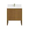 James Martin Vanities Hudson 30" Sgl Vanity, Honey Oak w/ Sgl Hole 3 CM White Zeus Silestone Top and Matching Backsplash 435-V30-HNO-1WZ - alternate 1