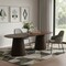 Homeroots 86" Walnut Solid Wood Double Pedestal Base Oval Dining Table 720699 - alternate 5