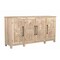 Homeroots 74in Natural Distressed Solid Wood Carved Floral Sideboard with Four Doors 634322 - alternate 7