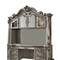 Homeroots 76" Platinum Solid Wood Peninsula Wall Mounted Computer Desk With Four Cabinets Five Drawers 348665 - alternate 6