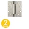 Global Door Controls 4.5 in. x 4.5 in. Spring Full Mortise Square Corner Door Hinge with Fixed Pin - Pack of 2 CPS4540-US15-M - alternate 1