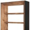Homeroots 72" Black And Natural Distressed Solid Wood Three Tier Bookcase 611042 - alternate 3