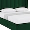 Homeroots Green Velvet Upholstered Queen Bed Frame 544831 - alternate 4