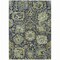 Homeroots 5' X 8' Fern Green And Blue Damask Washable Indoor Outdoor Area Rug 609067 - alternate 2