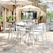 Flash Furniture Dover Indoor-Outdoor Stacking Patio Chair w/Curved Backrest, All-Weather Resin Chair in White DHF-340-APP-WH-GG - alternate 6