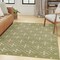 Homeroots 4' X 6' Green And Ivory Geometric Indoor Outdoor Area Rug 572558 - alternate 7