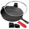 Megachef 12 Inch Pre-Seasoned Cast Iron Skillet with Tempered Glass Lid MCCI-7756CI - alternate 6