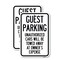 Signmission Guest Parking Unauthorized Cars Will Be Towed Away at O, 18'' X 24'', Heavy Gauge Aluminum, 2PK A-1824-2PACK-23924 - alternate 1