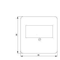 Siemens DELTA profil, Cover plate 65x 65 mm for TAE connection socket and loudspeaker 5TG1800-2 - alternate 2