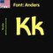 Aacc Self-Adhesive Vinyl Letter: K, Scale: 12 cm. Color: Yellow Font: Anders by, 12PK AACC-Anders-UK-Yellow-M12x12 - alternate 1