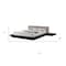Homeroots Black and Gray Wood And Faux Leather King Bed Frame With Attached Nightstands 486267 - alternate 5