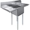 Amgood 54 in. x 23.5 in. Stainless Steel One Compartment Sink with 18 in. x 18 in. Bowl and 18 in. Left and Right Drainboards SINK S1C-181812-18LR-NF-Z - alternate 1