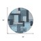 Homeroots 8' Sky Blue Denim Blue And Gray Round Geometric Washable Indoor Outdoor Area Rug 613237 - alternate 6