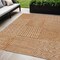 Homeroots 5' X 8' Copper And Ivory Geometric Washable Indoor Outdoor Area Rug 600775 - alternate 1