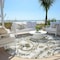 Homeroots 8' Brown Ivory And Tan Round Paisley Washable Indoor Outdoor Area Rug 588638 - alternate 5