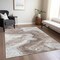Homeroots 5' X 8' Taupe And Silver Abstract Washable Indoor Outdoor Area Rug 618347 - alternate 5