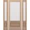 Doornmore G7501, 65.25" x 82" ( 36" Door + 2x12" Side) Left Hand, Mahogany 3/4 Lite Exterior Door G7501-SW-3680-G7501-SL_1-2_LI - alternate 1