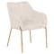 Leisuremod Zaire Collection Modern Dining Chair, Gold Legs and Beige Velvet ZDC52BG - alternate 1